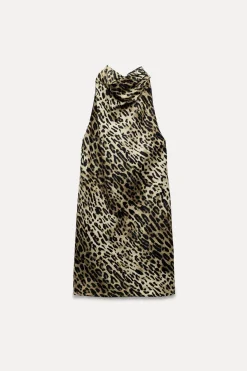 Sale VESTIDO ESTAMPADO ANIMAL LINO 100% ZW COLLECTION Mujer Vestidos