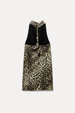 Sale VESTIDO ESTAMPADO ANIMAL LINO 100% ZW COLLECTION Mujer Vestidos