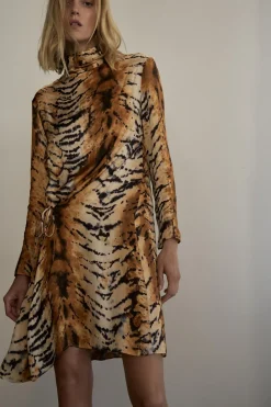 Best VESTIDO ESTAMPADO ANIMAL ZW COLLECTION Mujer Vestidos