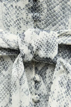 New VESTIDO ESTAMPADO ANIMAL HILO METALIZADO Mujer Vestidos