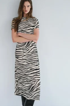 Hot VESTIDO ESTAMPADO ANIMAL ZW COLLECTION Mujer Vestidos