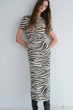 Hot VESTIDO ESTAMPADO ANIMAL ZW COLLECTION Mujer Vestidos