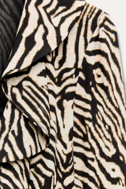 Hot VESTIDO ESTAMPADO ANIMAL VOLANTES Mujer Vestidos