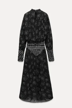 Best VESTIDO ESTAMPADO BORDADO ABALORIOS ZW COLLECTION Mujer Vestidos