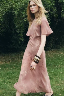 Discount VESTIDO ESTAMPADO CAPA ZW COLLECTION Mujer Vestidos