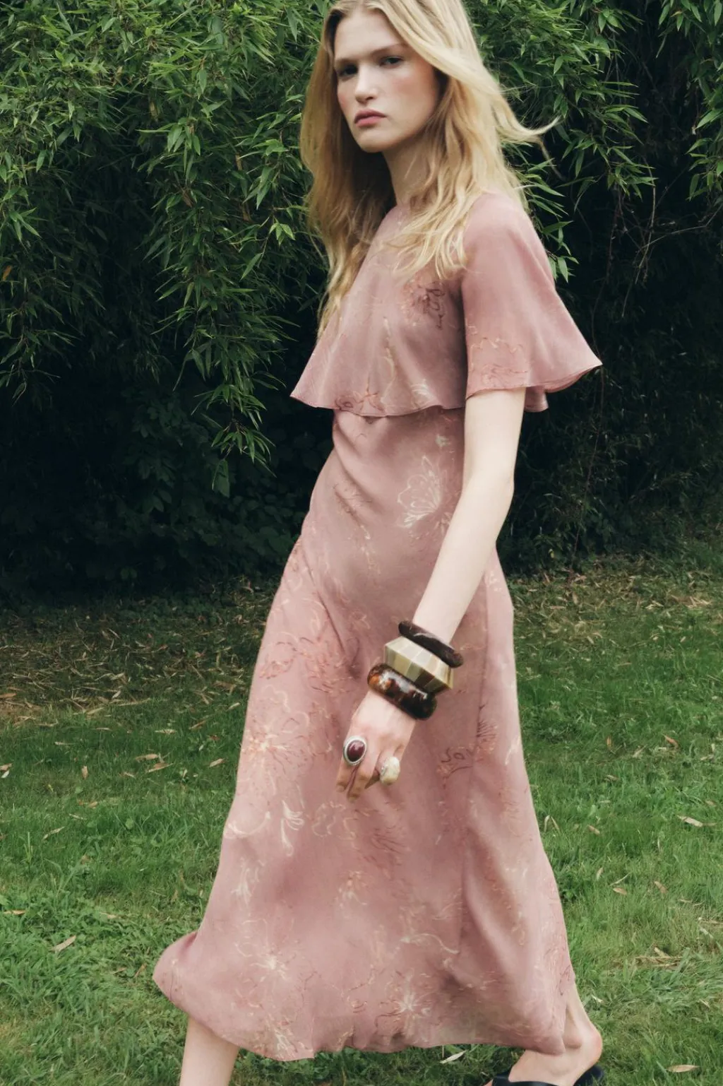 Discount VESTIDO ESTAMPADO CAPA ZW COLLECTION Mujer Vestidos