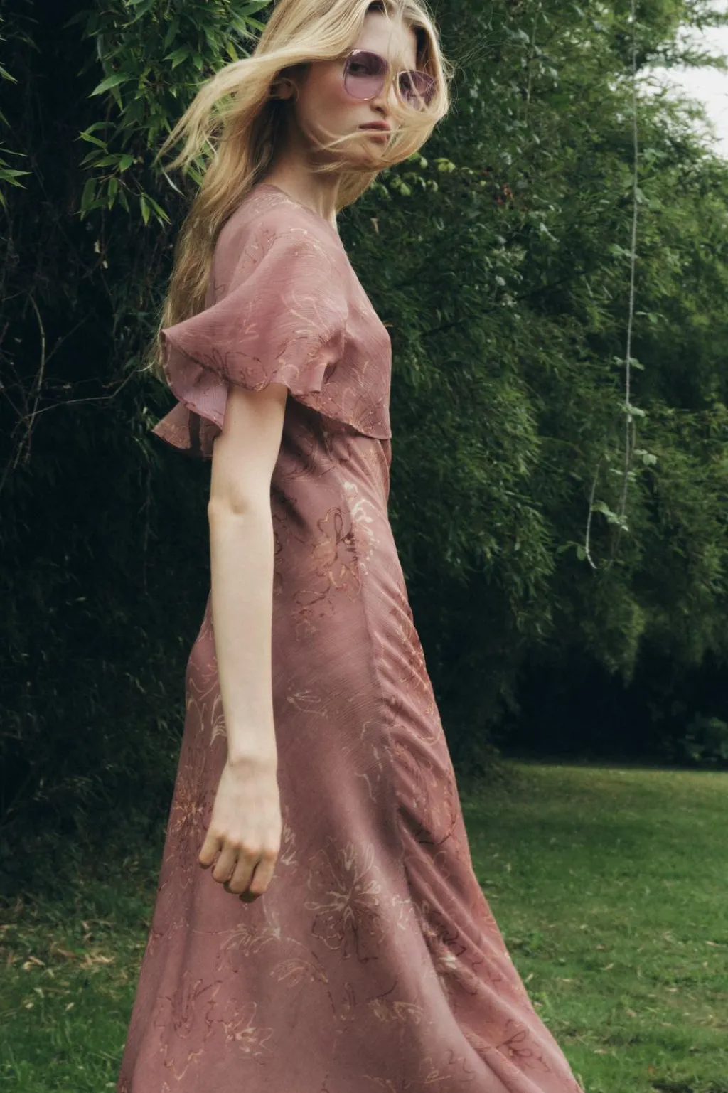 Discount VESTIDO ESTAMPADO CAPA ZW COLLECTION Mujer Vestidos