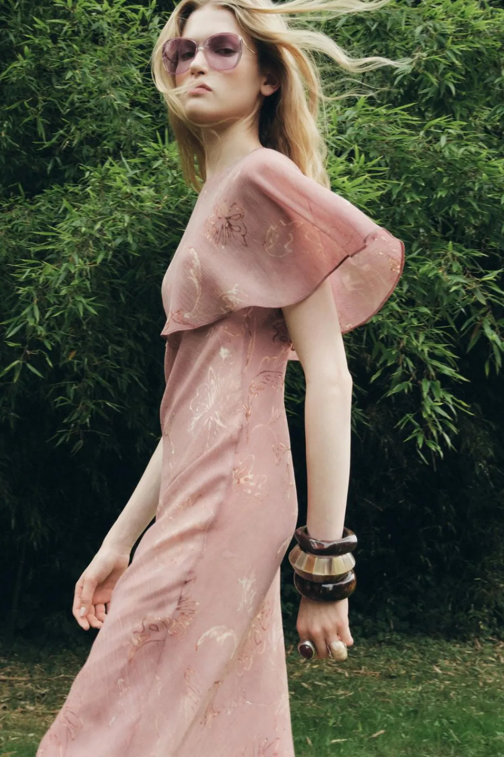 Discount VESTIDO ESTAMPADO CAPA ZW COLLECTION Mujer Vestidos