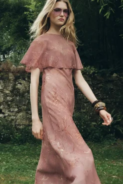 Discount VESTIDO ESTAMPADO CAPA ZW COLLECTION Mujer Vestidos