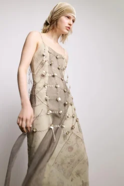 Sale VESTIDO ESTAMPADO COMBINADO CINTAS Mujer Vestidos|Lenceria