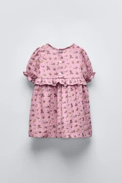 Niños ZARA 1½ - 6 Años·Vestidos / Petos|6 - 18 Meses·Vestidos / Monos<VESTIDO ESTAMPADO FLORES
