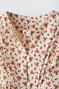 Niños ZARA 1½ - 6 Años·Vestidos / Petos|6 - 18 Meses·Vestidos / Monos<VESTIDO ESTAMPADO FLORES