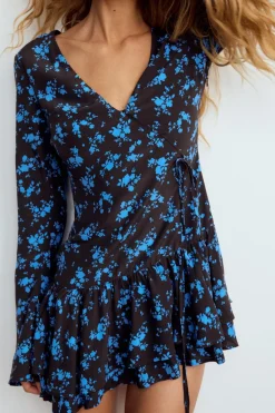 Sale VESTIDO ESTAMPADO FLORES LAZOS Mujer Vestidos