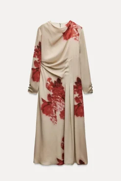 Outlet VESTIDO ESTAMPADO FLORES ZW COLLECTION Mujer Vestidos