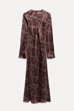 Outlet VESTIDO ESTAMPADO GEOMÉTRICO ZW COLLECTION Mujer Vestidos