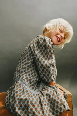 Niños ZARA 1½ - 6 Años·Vestidos / Petos|6 - 18 Meses·Vestidos / Monos<VESTIDO ESTAMPADO NIDO DE ABEJA