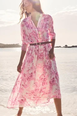 Clearance VESTIDO ESTAMPADO VOLANTES CINTURÓN Mujer Vestidos