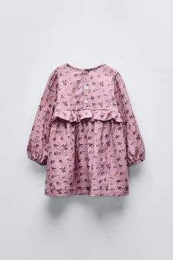 Niños ZARA 1½ - 6 Años·Vestidos / Petos|6 - 18 Meses·Vestidos / Monos<VESTIDO ESTAMPADO VOLANTITO