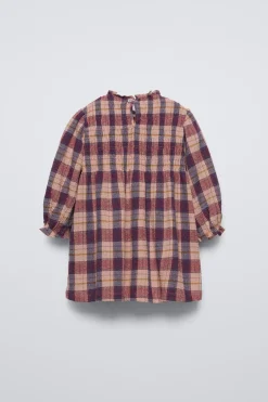 Niños ZARA 1½ - 6 Años·Vestidos / Petos|6 - 18 Meses·Vestidos / Monos<VESTIDO ESTRUCTURA CUADROS