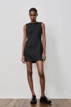 Sale VESTIDO FLOCADO ESTAMPADO ANIMAL Mujer Vestidos