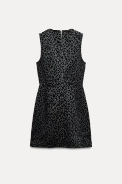 Sale VESTIDO FLOCADO ESTAMPADO ANIMAL Mujer Vestidos