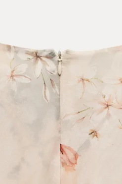 Hot VESTIDO FLORES VOLANTES CUT OUT Mujer Vestidos