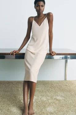 Online VESTIDO FORRO LARGO TIRANTES MULTIPOSICIÓN Mujer Vestidos|Lenceria