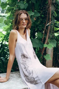 Fashion VESTIDO GEORGETTE ALORIOS BORDADOS Mujer Vestidos