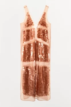 New VESTIDO GEORGETTE LENTEJUELAS Mujer Vestidos