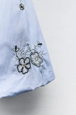 Niños ZARA 1½ - 6 Años·Vestidos / Petos|6 - 18 Meses·Vestidos / Monos<VESTIDO GLOBO BORDADOS BRILLO