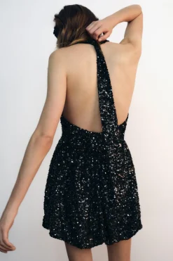 New VESTIDO GLOBO LENTEJUELAS Mujer Vestidos