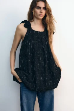 Hot VESTIDO GLOBO TIRANTE LAZO Mujer Vestidos