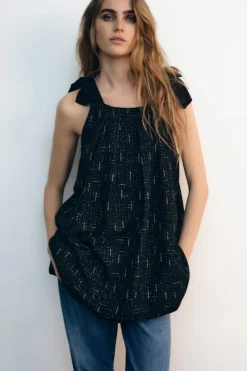 Hot VESTIDO GLOBO TIRANTE LAZO Mujer Vestidos