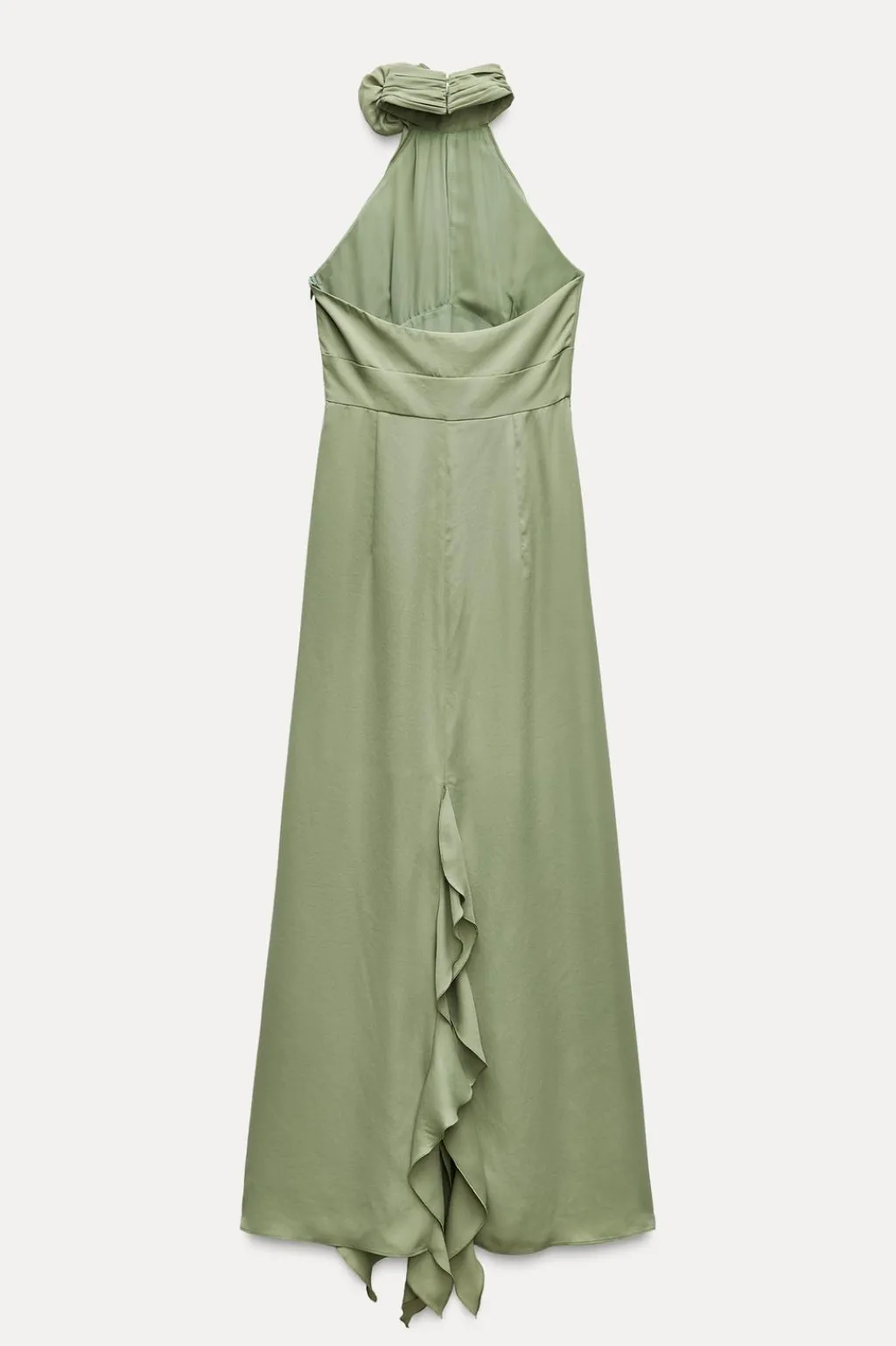 Outlet VESTIDO HALTER FLOR VOLANTES Mujer Vestidos