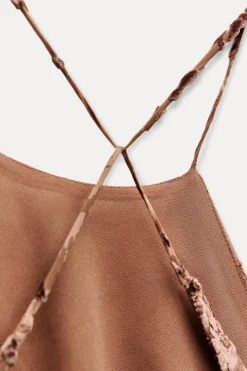 New VESTIDO HALTER FLORES TERCIOPELO Mujer Vestidos