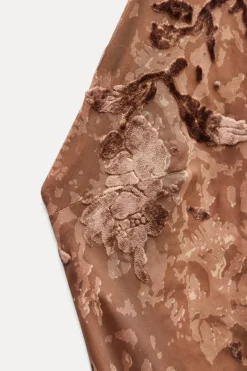 New VESTIDO HALTER FLORES TERCIOPELO Mujer Vestidos