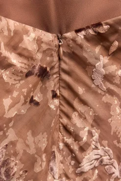 New VESTIDO HALTER FLORES TERCIOPELO Mujer Vestidos