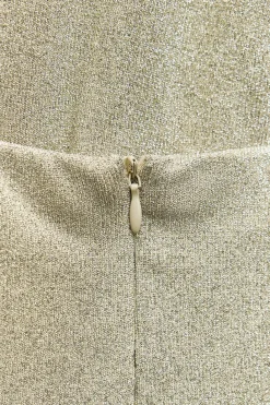 Hot VESTIDO HALTER HILO METALIZADO Mujer Vestidos