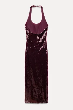 Discount VESTIDO HALTER LENTEJUELAS Mujer Vestidos