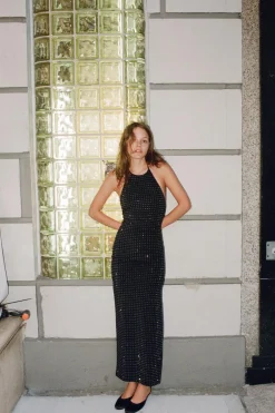 New VESTIDO HALTER POLIAMIDA BRILLOS Mujer Vestidos