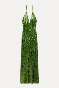 Outlet VESTIDO HALTER TERCIOPELO Mujer Vestidos