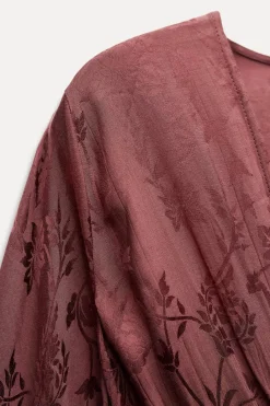 Hot VESTIDO JACQUARD BORDADO ZW COLLECTION Mujer Vestidos