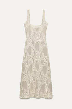 Hot VESTIDO JACQUARD RÚSTICO Mujer Vestidos