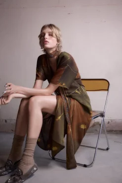 Clearance VESTIDO KAFTÁN HILO METALIZADO ABALORIOS Mujer Vestidos