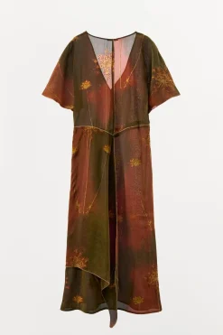 Clearance VESTIDO KAFTÁN HILO METALIZADO ABALORIOS Mujer Vestidos