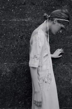 Outlet VESTIDO LARGO BORDADOS Mujer Vestidos|Lenceria