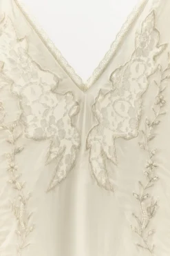 Outlet VESTIDO LARGO BORDADOS Mujer Vestidos|Lenceria