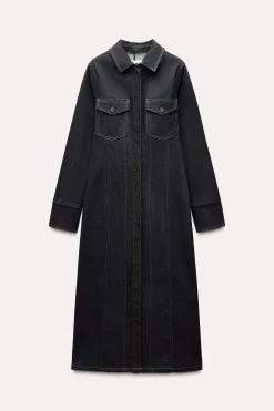 Best VESTIDO LARGO DENIM ZW COLLECTION Mujer Vestidos