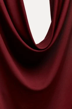 Fashion VESTIDO LARGO DRAPEADO Mujer Vestidos