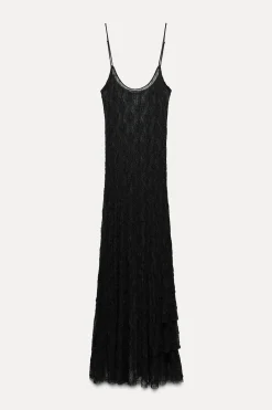 Discount VESTIDO LARGO ENCAJE Mujer Vestidos